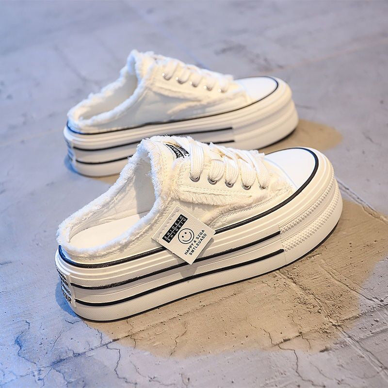 Damen Plüschfreizeitsneaker mit dicker Plattform und sportlichem Flair EB