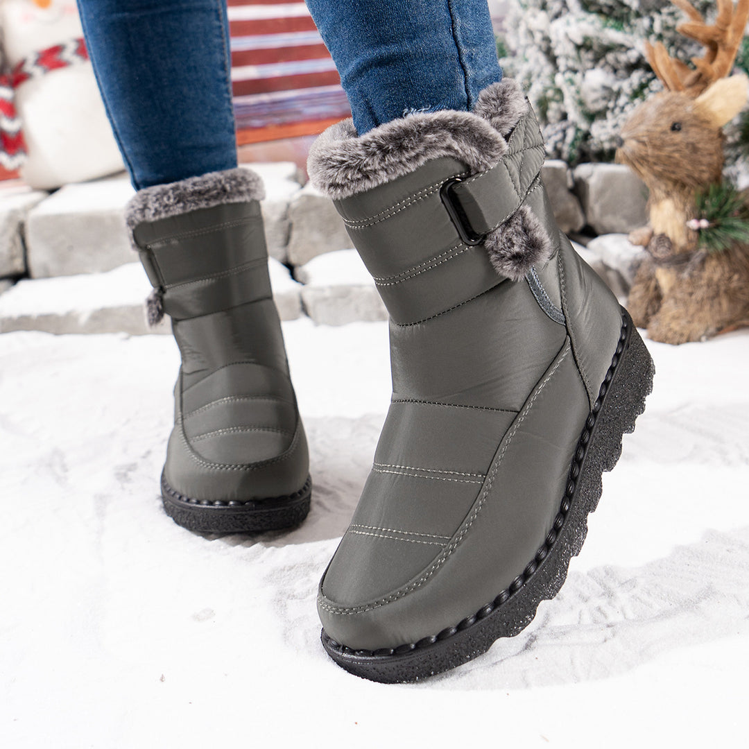 Damen Winterboots mit warmem Fleece-Futter und rutschfester Sohle EB