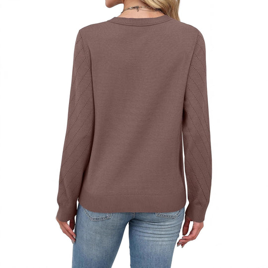 Damen eleganter gestreifter Pullover EB