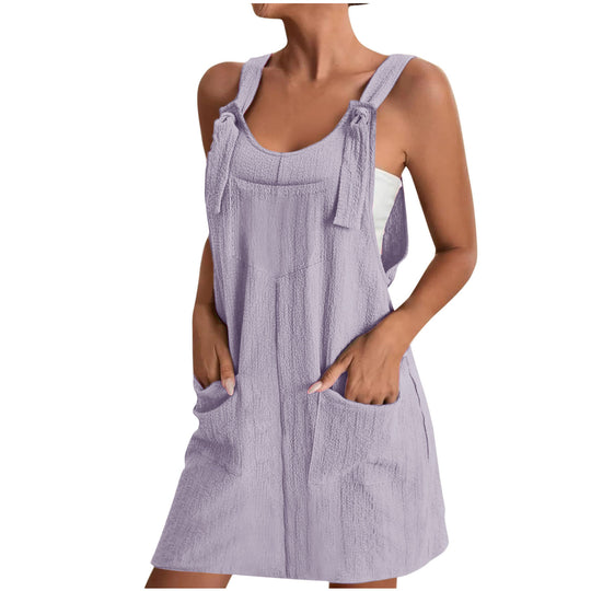 Damen Lässiger Jumpsuit mit praktischen Taschen und verstellbaren Trägern EB