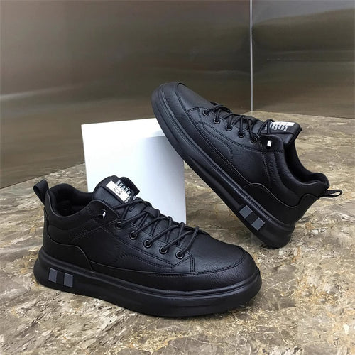 Damen modische Leder Sneakers mit rutschfester Sohle EB