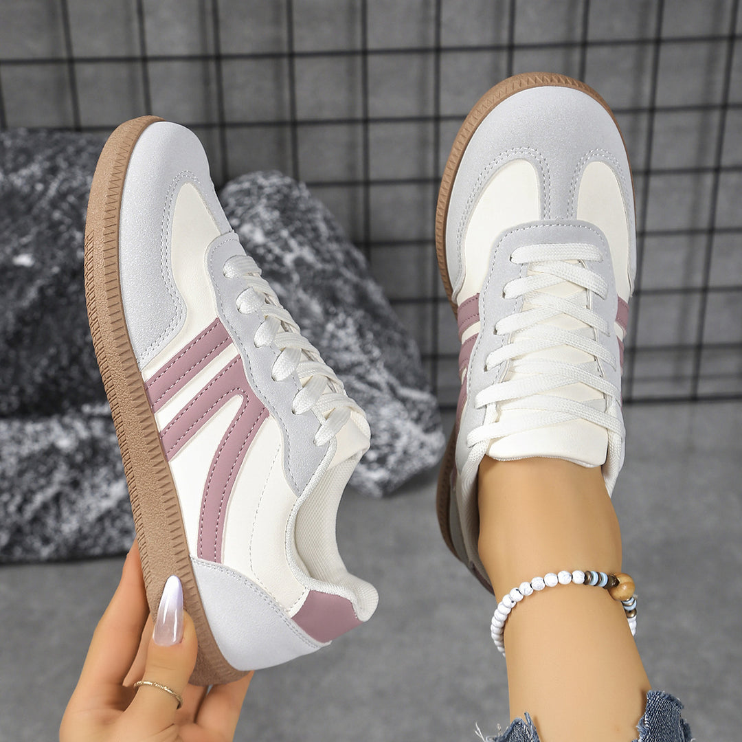 Damen Retro-Sneaker mit Gumsohle und gepolsterter Innensohle EB