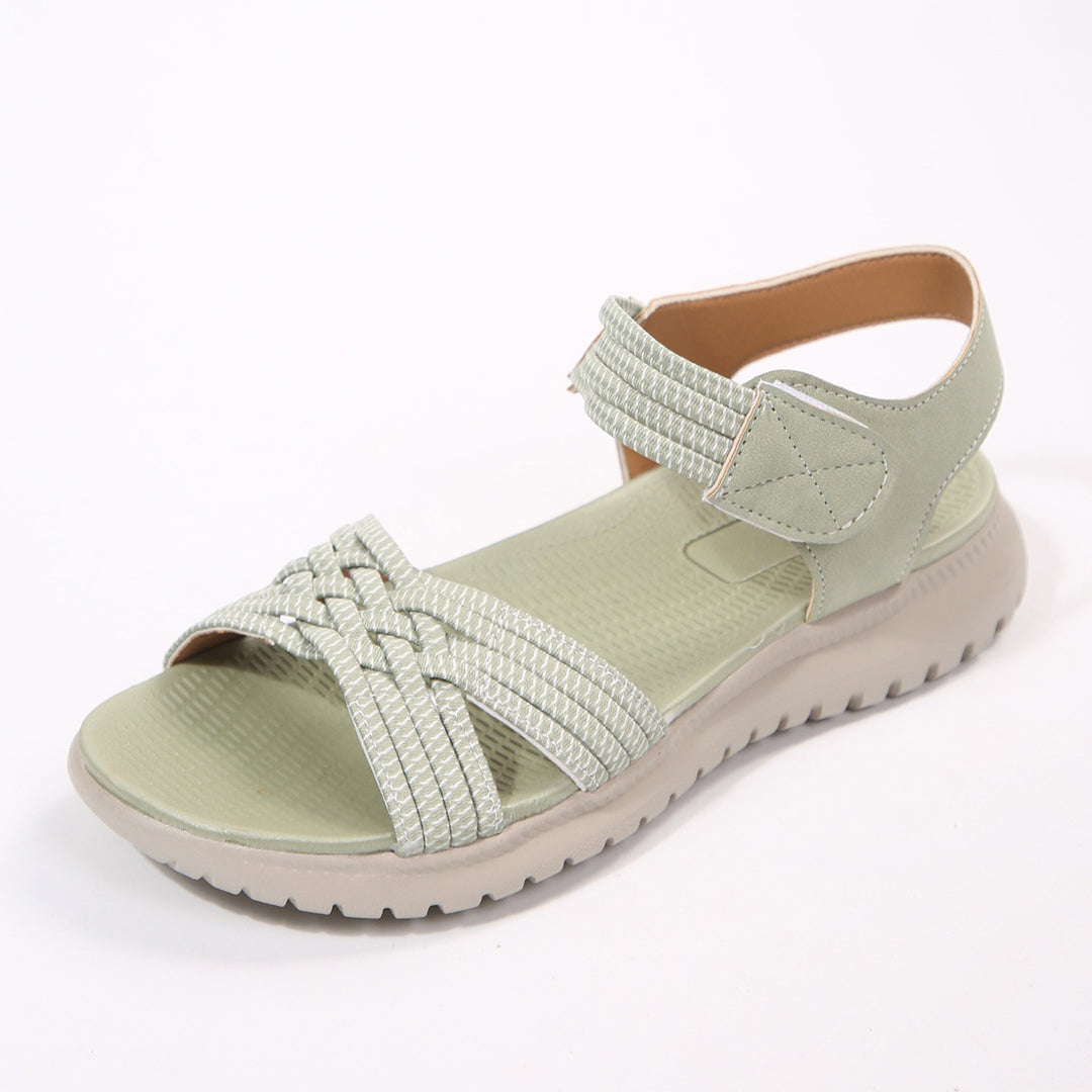 Damen Freizeitsandalen mit geflochtenem Riemen und rutschfester Sohle EB