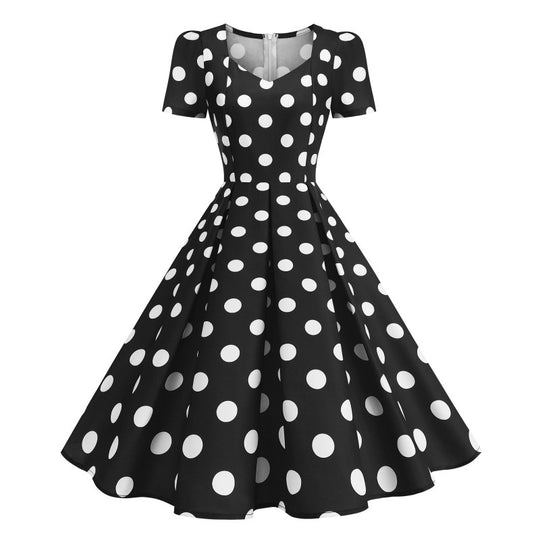 Damen Freizeitkleid mit floralem Design und schwingendem Rock EB
