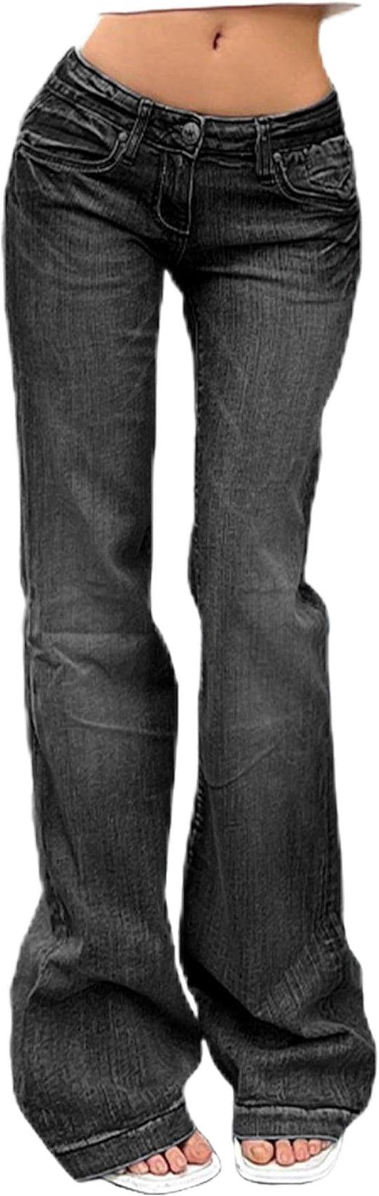 Damen Bootcut-Jeans mit flexibler Passform und hohem Bund EB