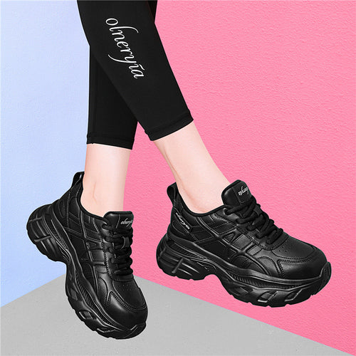 Damen Sportliche Chunky Sneakers mit gepolsterter Sohle und atmungsaktivem Obermaterial EB
