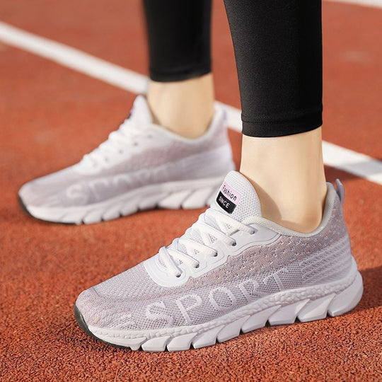 Damen Sportliche Sneakers mit atmungsaktiver Mesh-Oberfläche EB