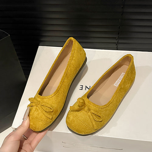 Damen Ballerina-Schuhe mit elegantem Schleifendetail EB