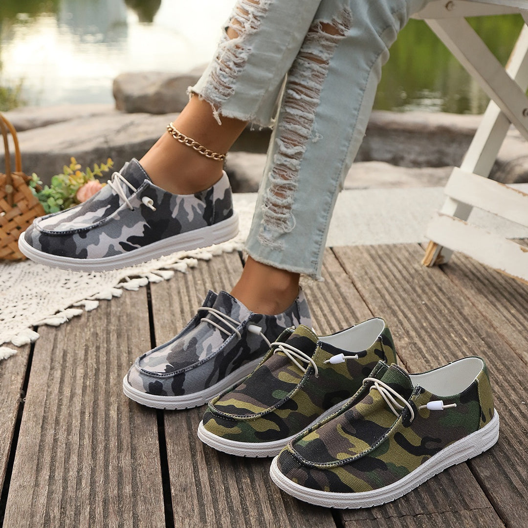 Damen Freizeit-Sneaker im modischen Camouflage-Design EB