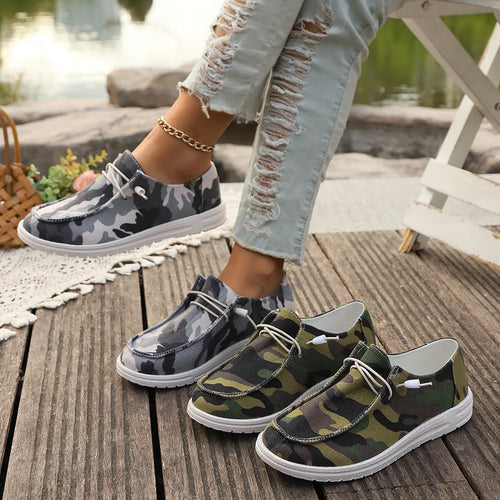 Damen Freizeit-Sneaker im modischen Camouflage-Design EB