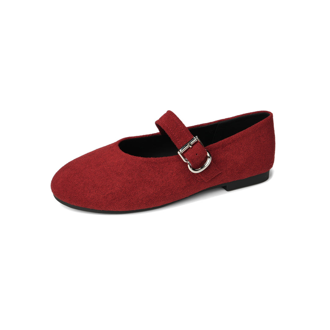 Damen Ballerinas mit elegantem Riemchen und modischer Schnallenapplikation EB