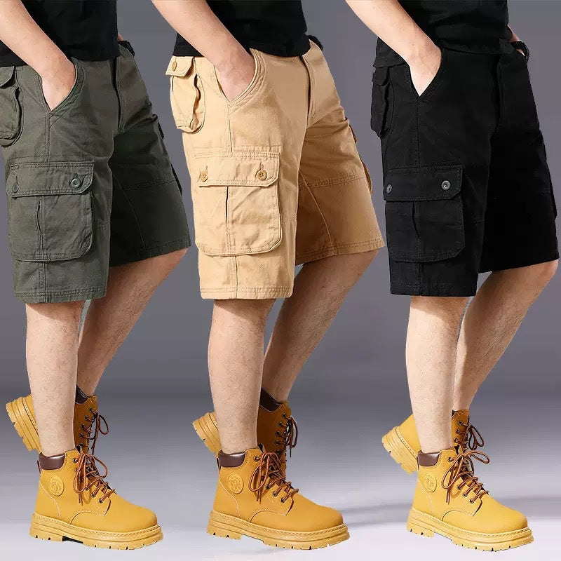Herren Cargo-Shorts mit einer Vielzahl von praktischen Taschen und verstellbarem Bund EB