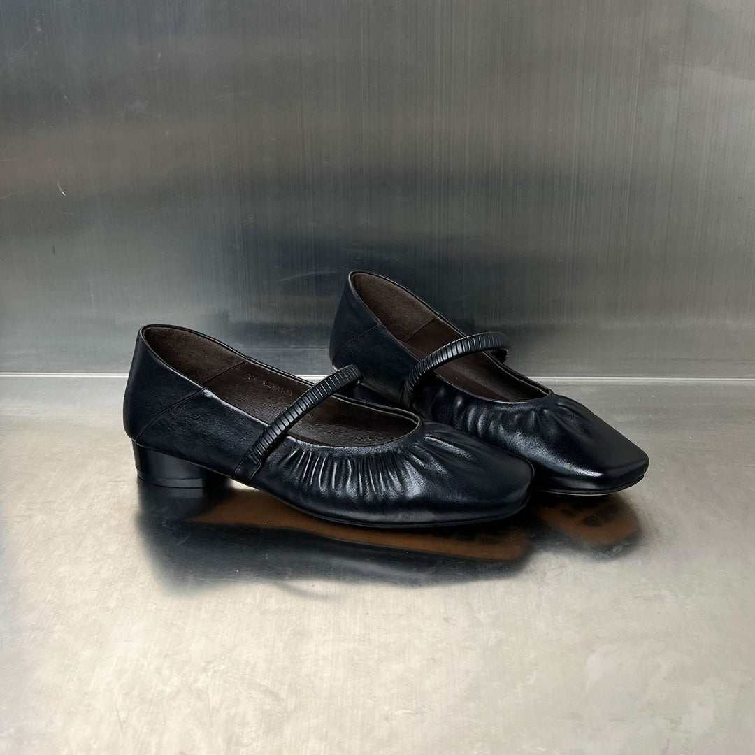 Damen elegante Ballerinas mit modischem Riemen und weich gepolsterter Innensohle EB
