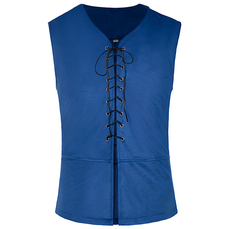 Damen historische Spitzenbluse mit markanten Schnürdetails EB