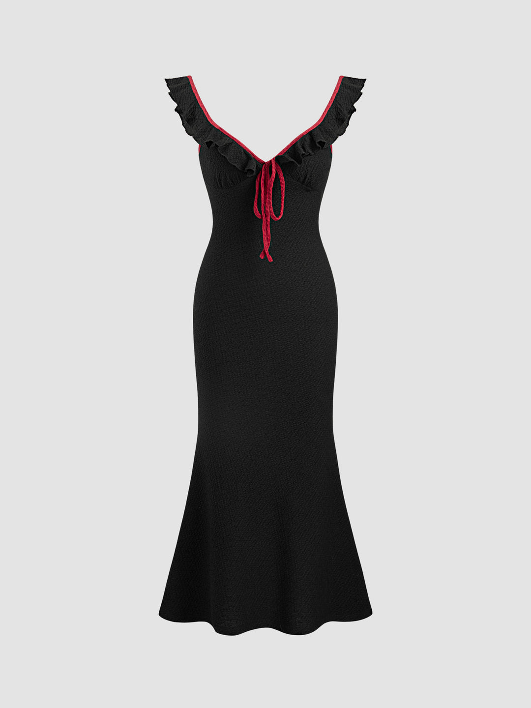 Damen Fließendes Maxikleid mit Rüschendetails EB
