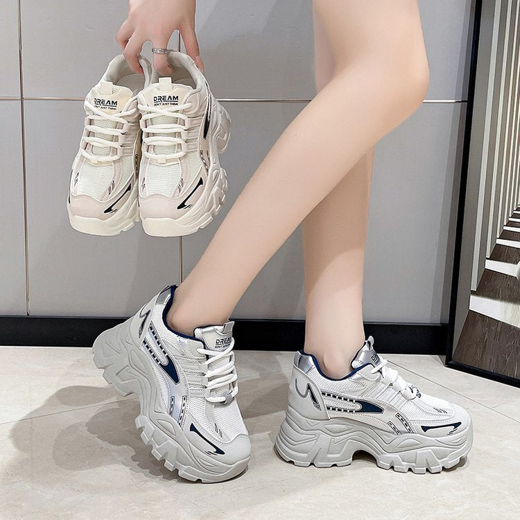 Damen Sportliche Chunky Sneakers mit rutschfester Sohle und atmungsaktivem Obermaterial EB