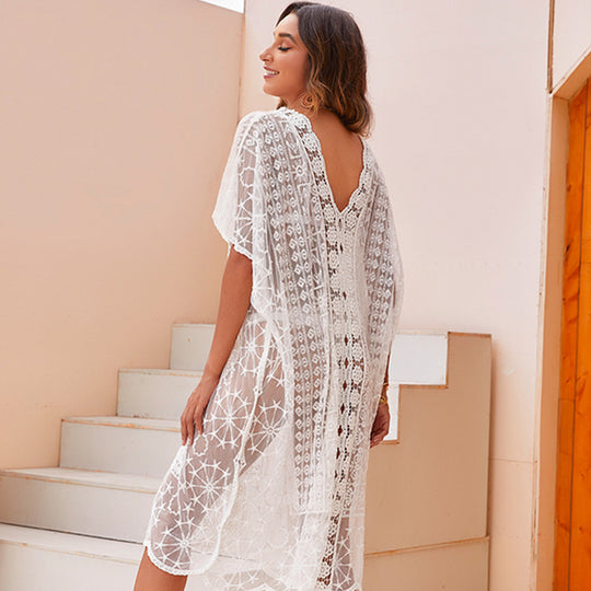 Damen elegance Häkel Strandüberwurf EB