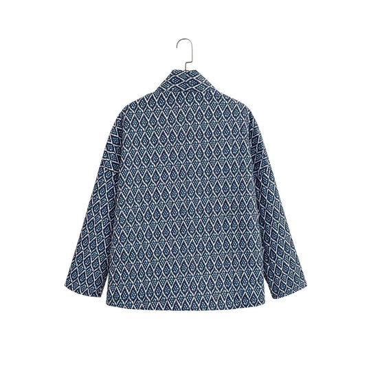 Damen Kimono-Jacke mit elegantem Muster und lockerer Passform EB