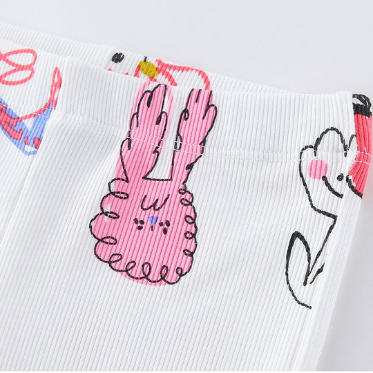 Mädchen Leggings mit buntem, verspieltem Motiv EB