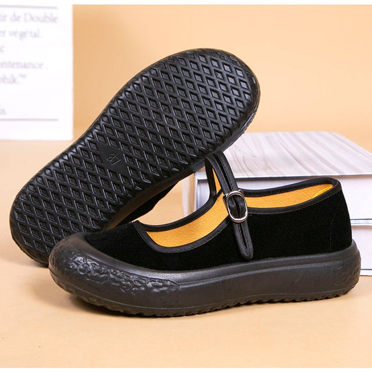 Damen Bequeme Riemchen-Schuhe mit rutschfester Sohle EB