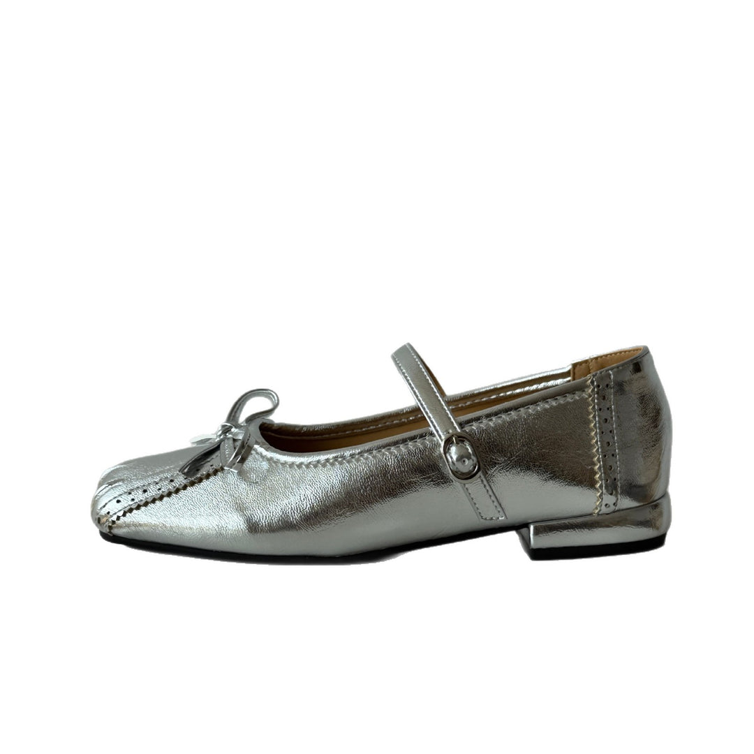 Damen Ballerinas mit modischem Riemchen und dekorativem Schleifen-Detail EB