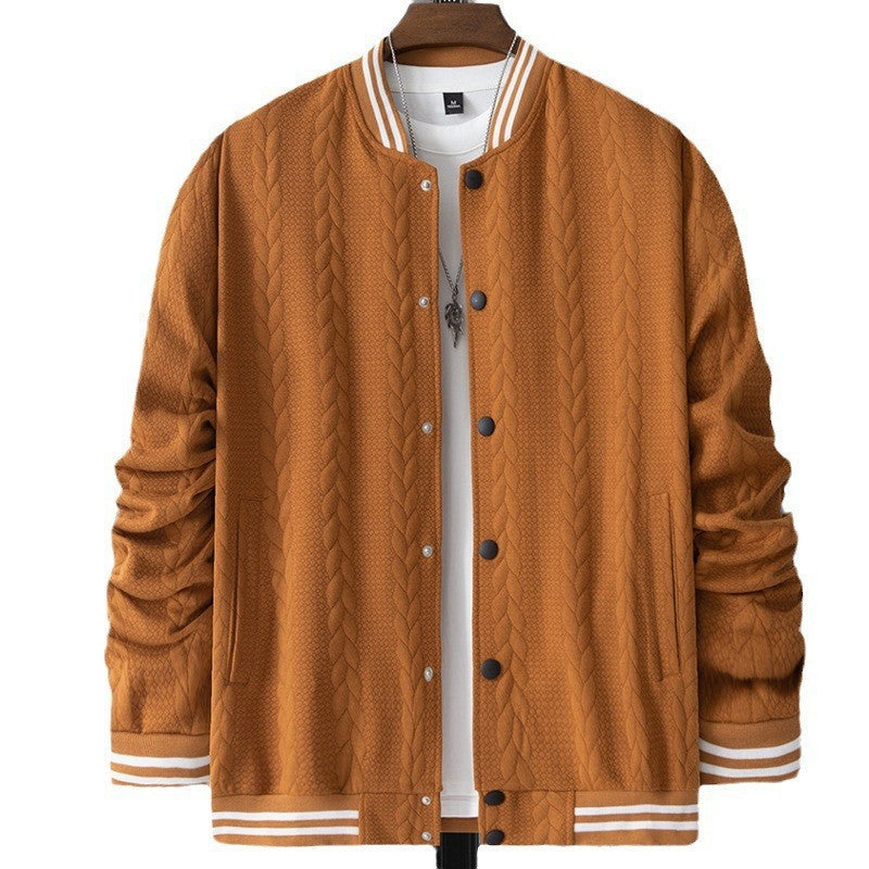 Herren Freizeitjacke im modernen Design mit strukturiertem Strickmuster EB