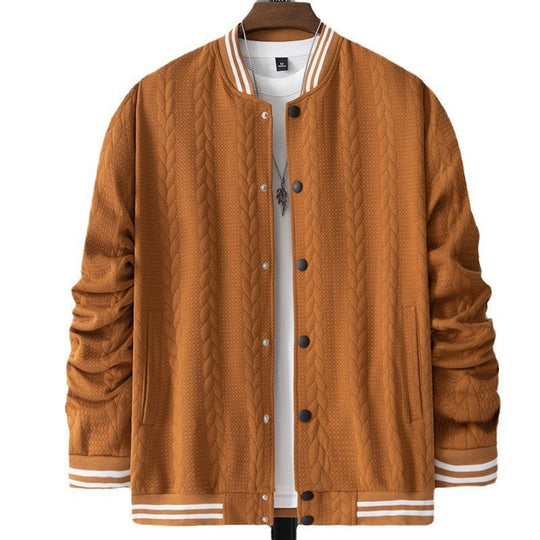 Herren Freizeitjacke im modernen Design mit strukturiertem Strickmuster EB