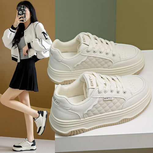 Damen modische sneakers mit rutschfester Sohle und einzigartiger Oberflächenstruktur EB