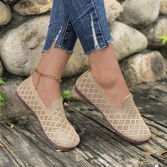 Damen luftige Slip-On Clogs mit atmungsaktivem Netzdesign und flexiblem Fußbett EB