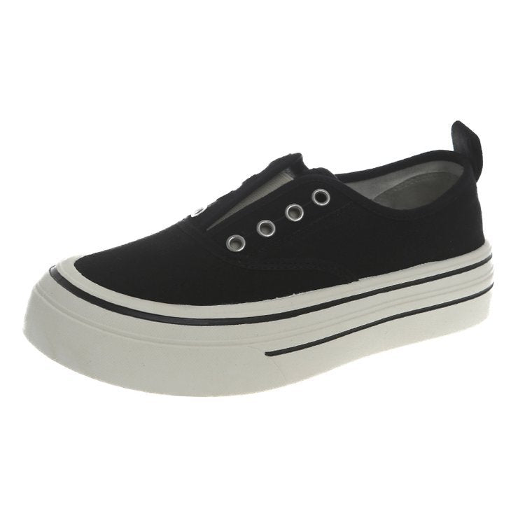 Damen modische Slip-On Sneakers mit verstärkter Sohle und atmungsaktivem Obermaterial EB