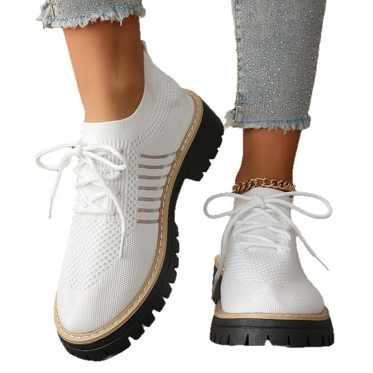Damen Atmungsaktive Schnürschuhe mit stabiler Profilsohle EB