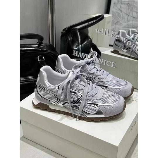 Damen Trendige Sneakers mit atmungsaktivem Mesh-Obermaterial und komfortabler Dämpfung EB