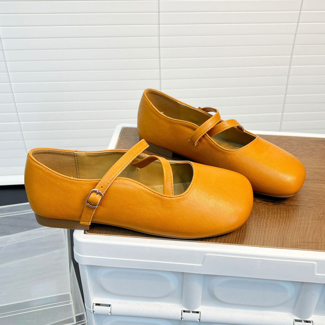 Damen Ballerinas mit elegantem Riemen und weicher Innensohle EB