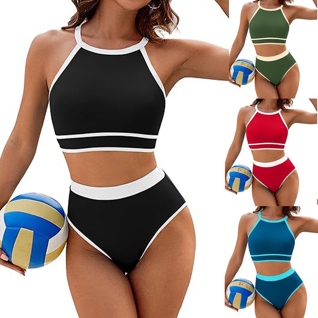 Damen Hoch geschnittener Sport-Bikini EB