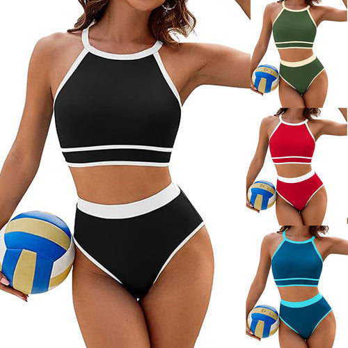 Damen Hoch geschnittener Sport-Bikini EB