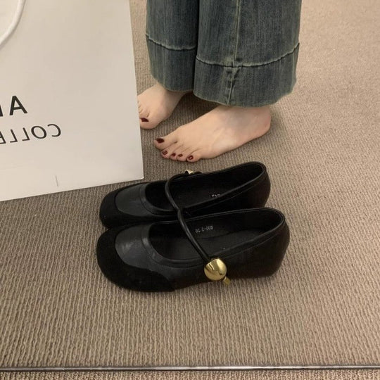 Damen elegante Mary Jane Ballerinas mit modischen Schnallen EB