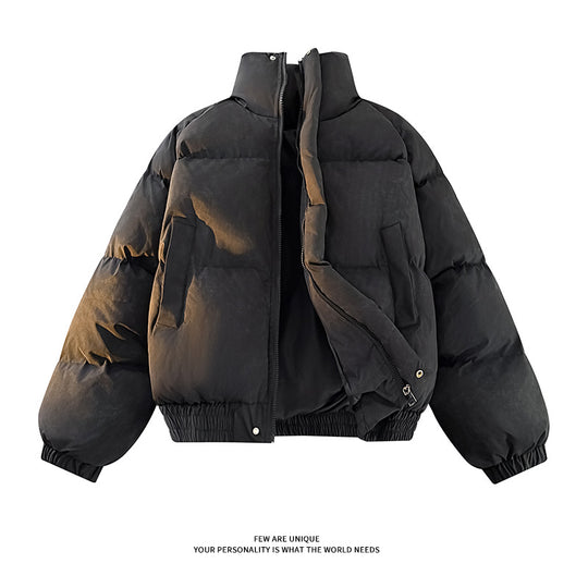 Damen Stylische Daunenjacke mit hoher Kragen und elastischen Ärmelabschlüssen EB