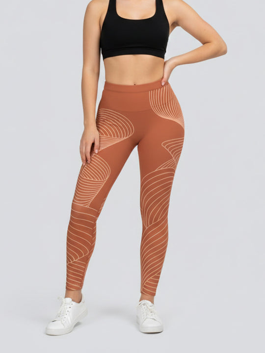 Damen Sportleggings mit stylischem Sternen-Design und hohem Bund EB