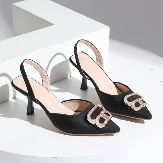 Damen Slingback Pumps mit elegantem Schmuckdetail EB