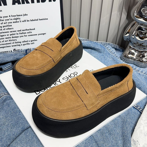 Damen modische Slipper mit extravaganter Plateau-Sohle EB