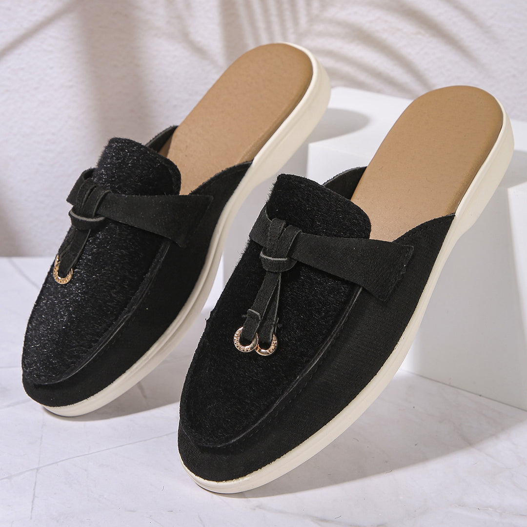 Damen Mokassin-Pantoletten mit elegantem Design und hochwertiger Oberflächenstruktur EB