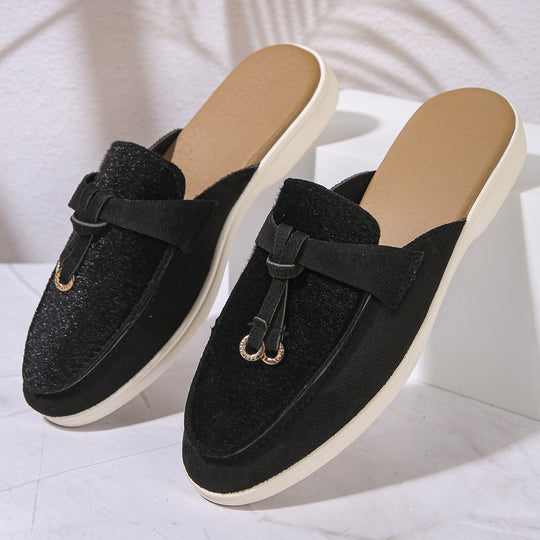 Damen Mokassin-Pantoletten mit elegantem Design und hochwertiger Oberflächenstruktur EB