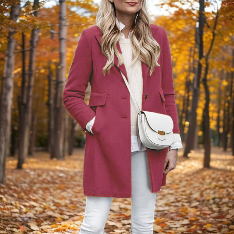 Damen Eleganter Wollmantel EB