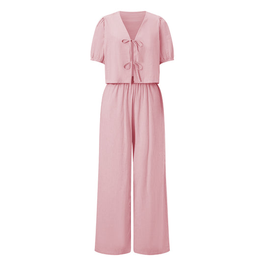 Damen luftiges Sommer-Jumpsuit mit Raffung EB