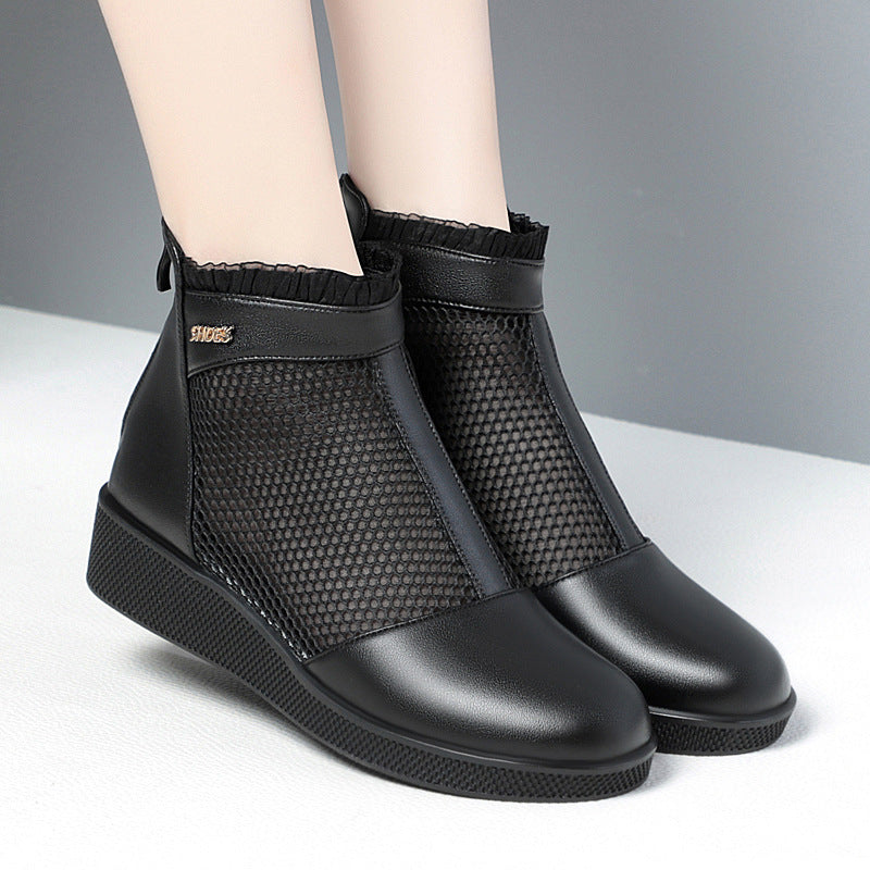Damen Modische Stiefeletten mit atmungsaktivem Netzdesign EB