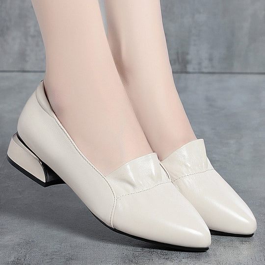 Damen Elegante Ballerinas mit elastischem Plateau und modischer Raffung EB