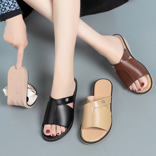 Damen elegante Sandalen mit modischem Verschlussdetail und rutschfester Sohle EB