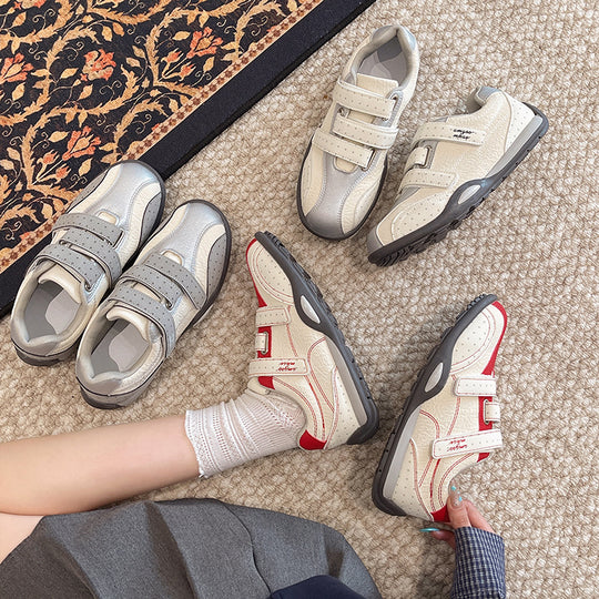 Damen Sportliche Komfort Sneakers mit verstellbarem Klettverschluss EB