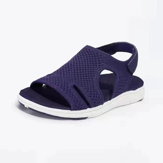 Damen atmungsaktive Sandalen mit flexiblem Riemendesign und komfortabler Sohle EB