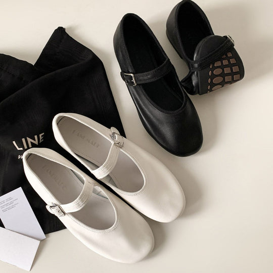 Damen Ballerinas mit verstellbarem Riemchen und komfortabler Innensohle EB